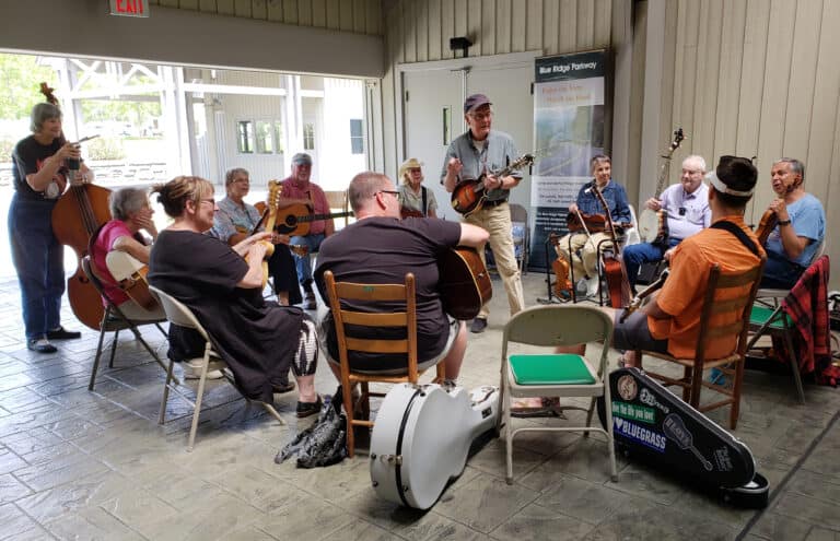 Bluegrass Jam with Mike, Lynn, & Jim at the Blue Ridge Music Center