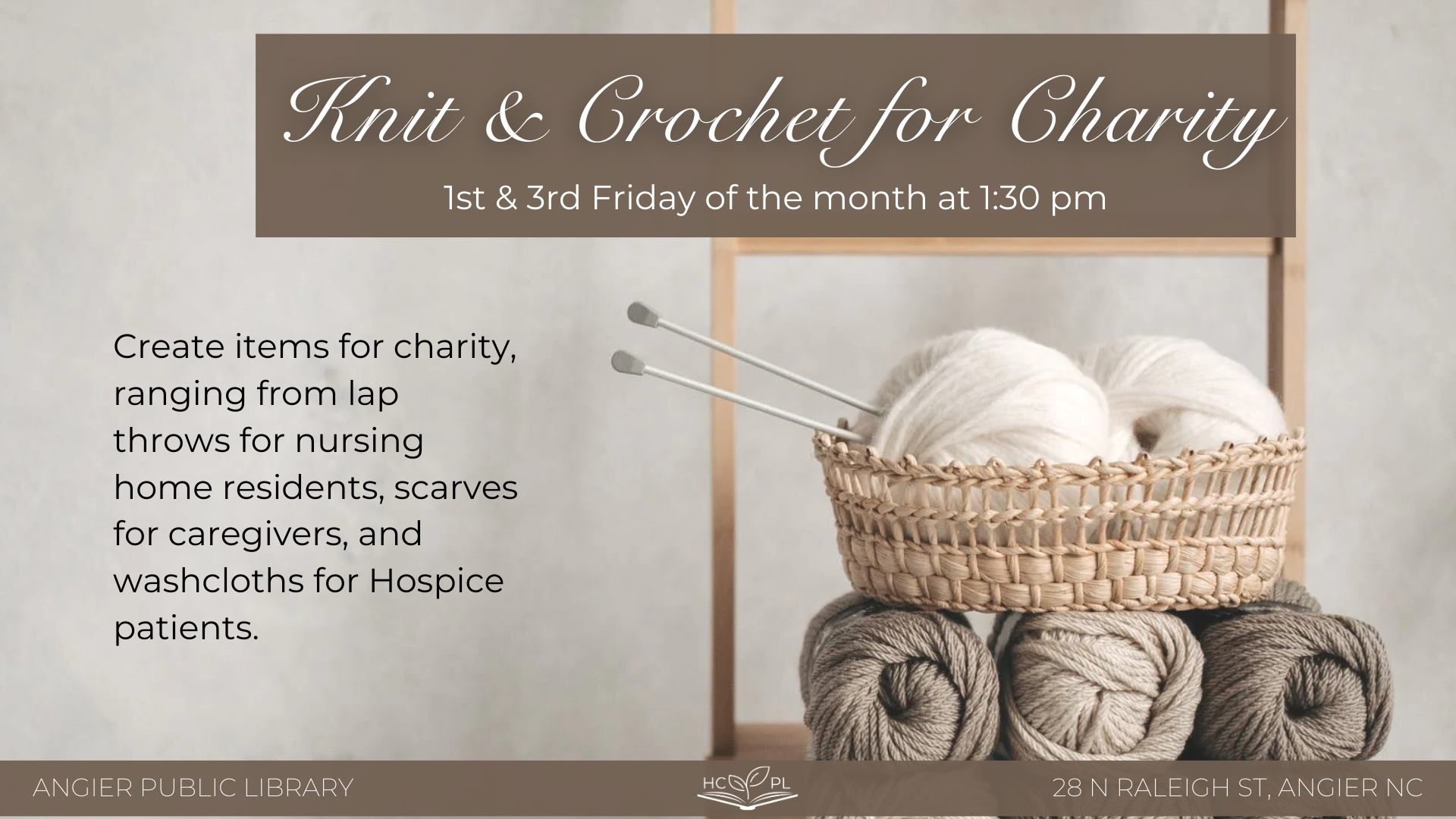 Knit and Crochet for Charity - Angier