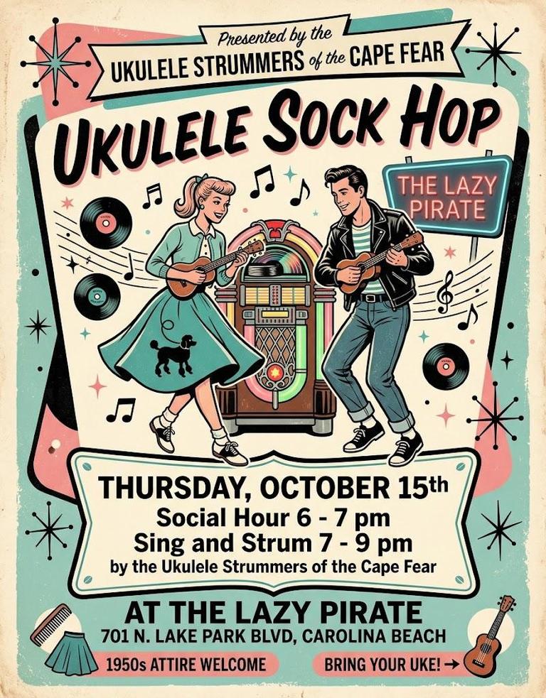 Sock Hop Ukulele Style at Lazy Pirate