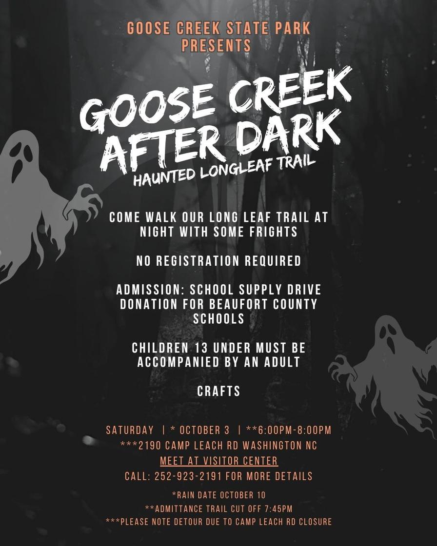 Goose Creek After Dark - Haunted Longleaf Trail