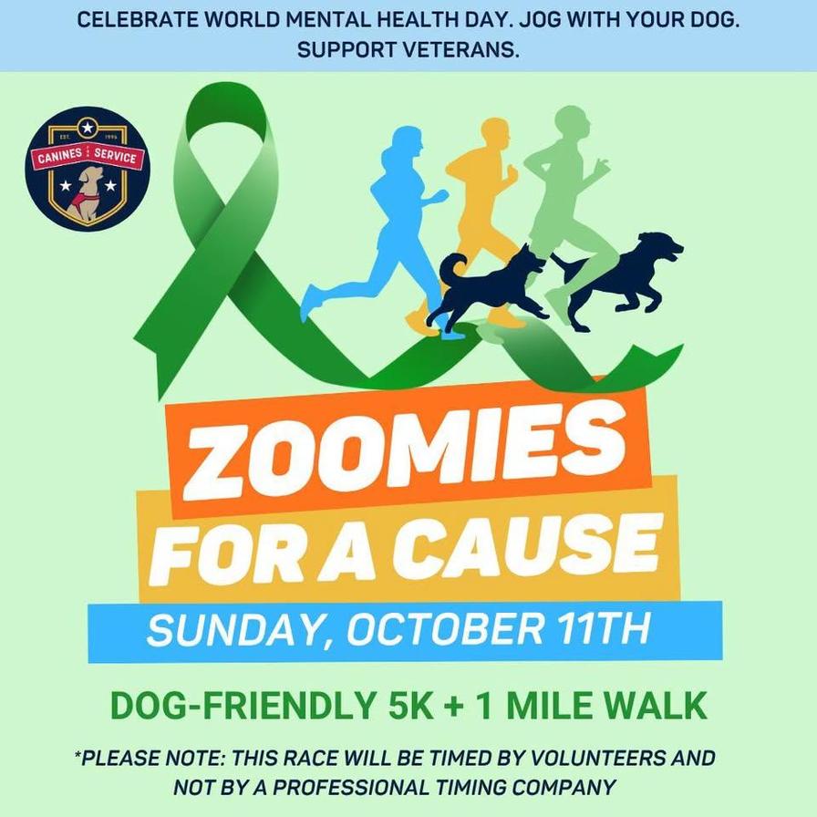 Zoomies for a Cause - 5K and 1 Mile for Canines for Service