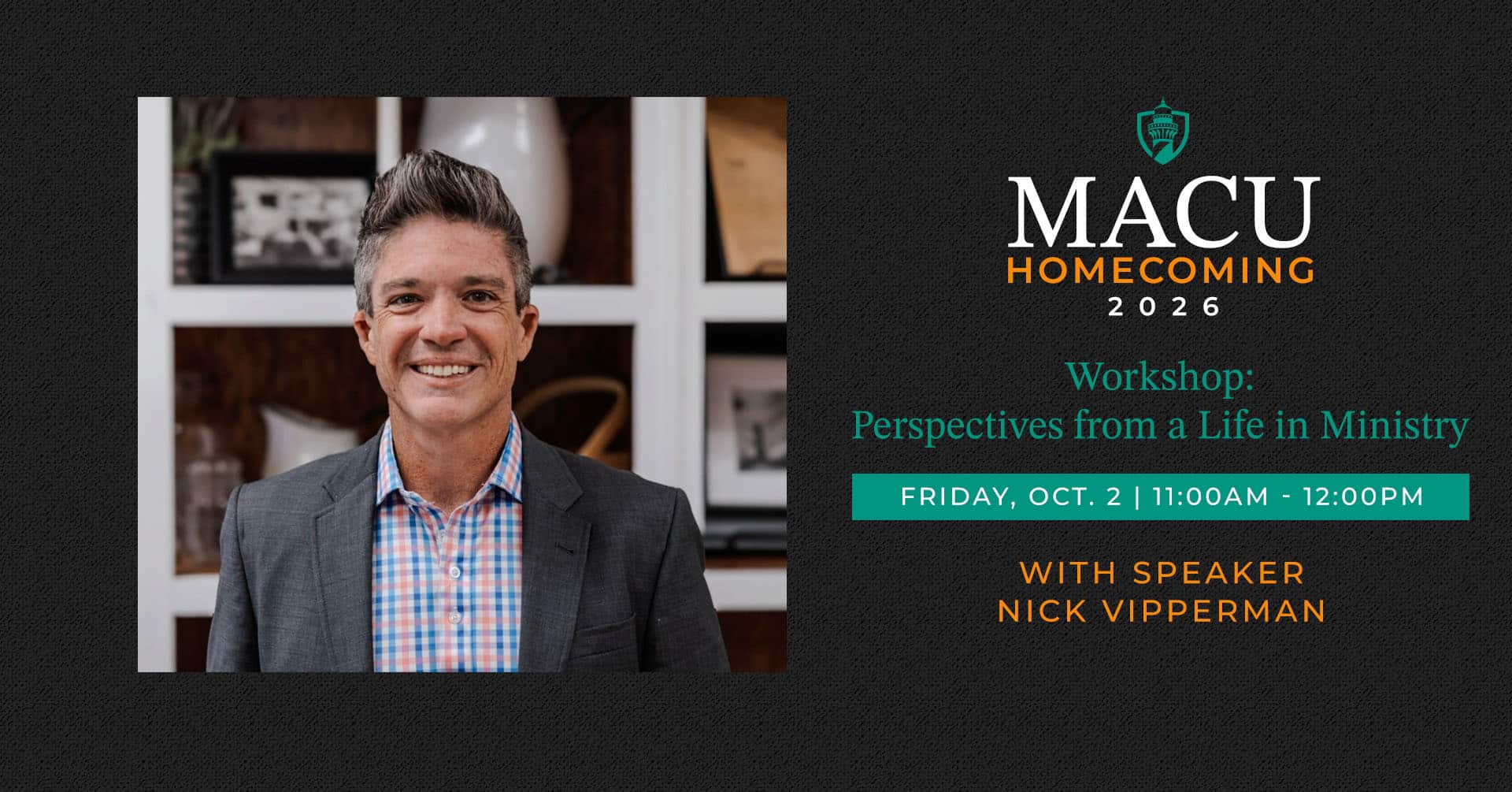 Homecoming Workshop: Perspectives from a Life in Ministry