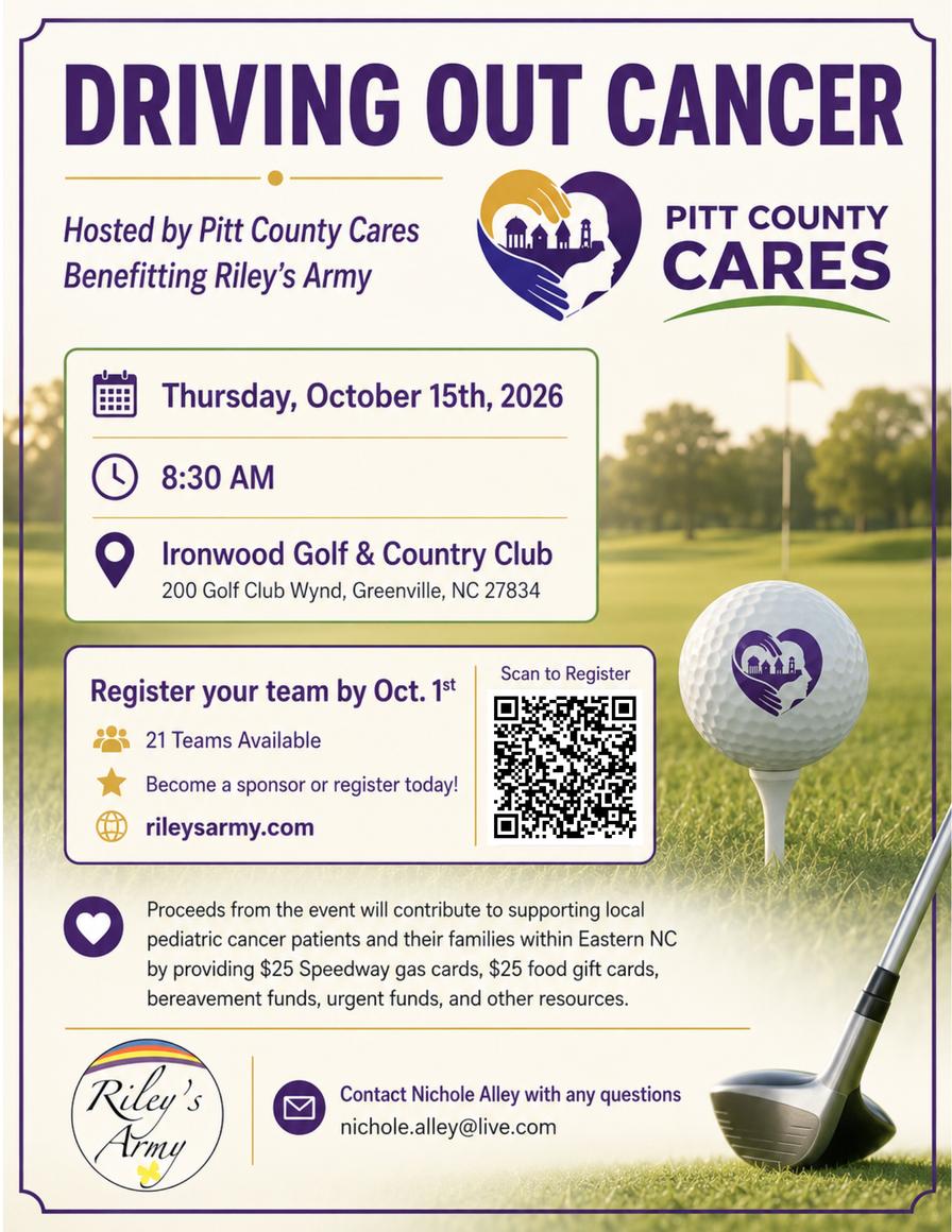 Driving Out Cancer Pitt County Cares Benefitting Riley's Army