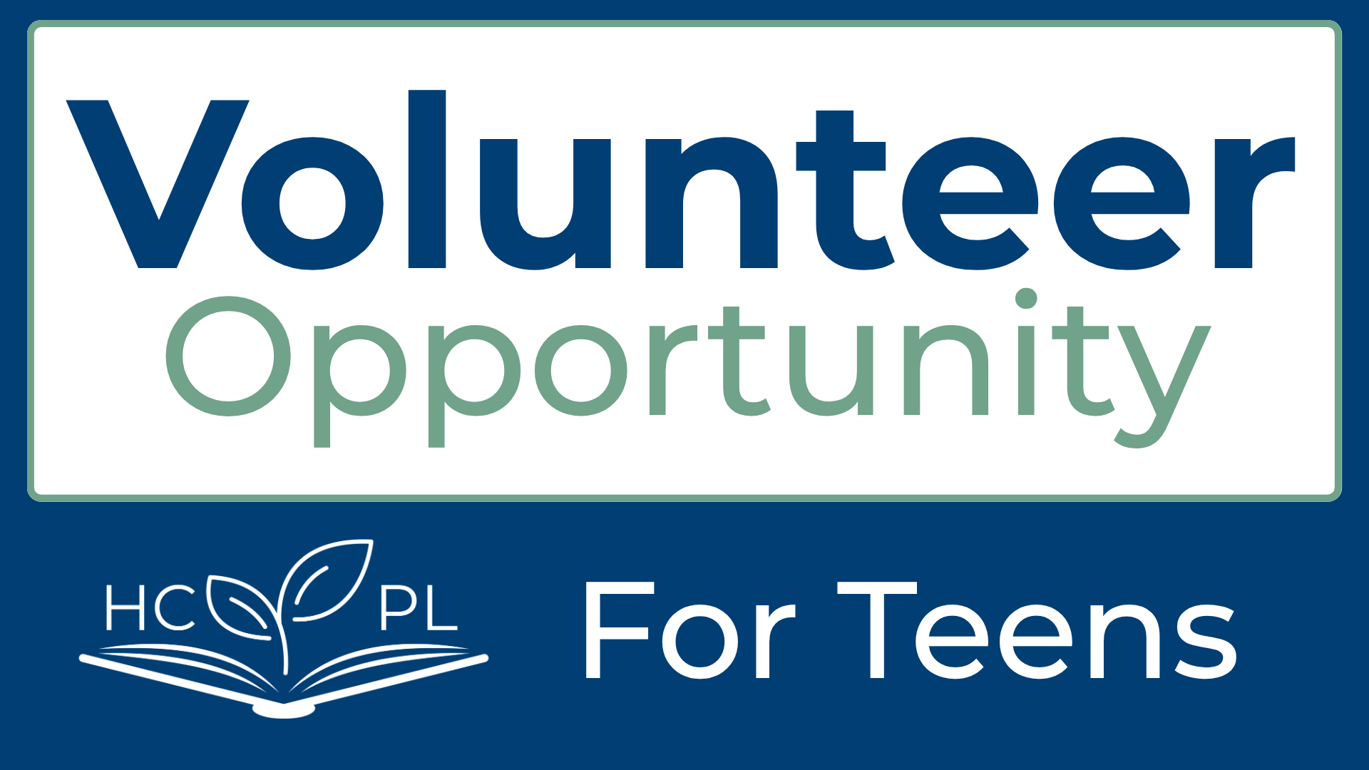 Teen Volunteer Hours - Main