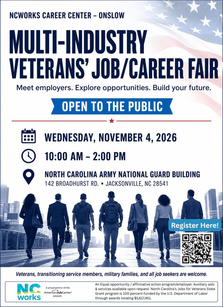 NCWorks Multi-Industry Veterans' Job/Career Fair