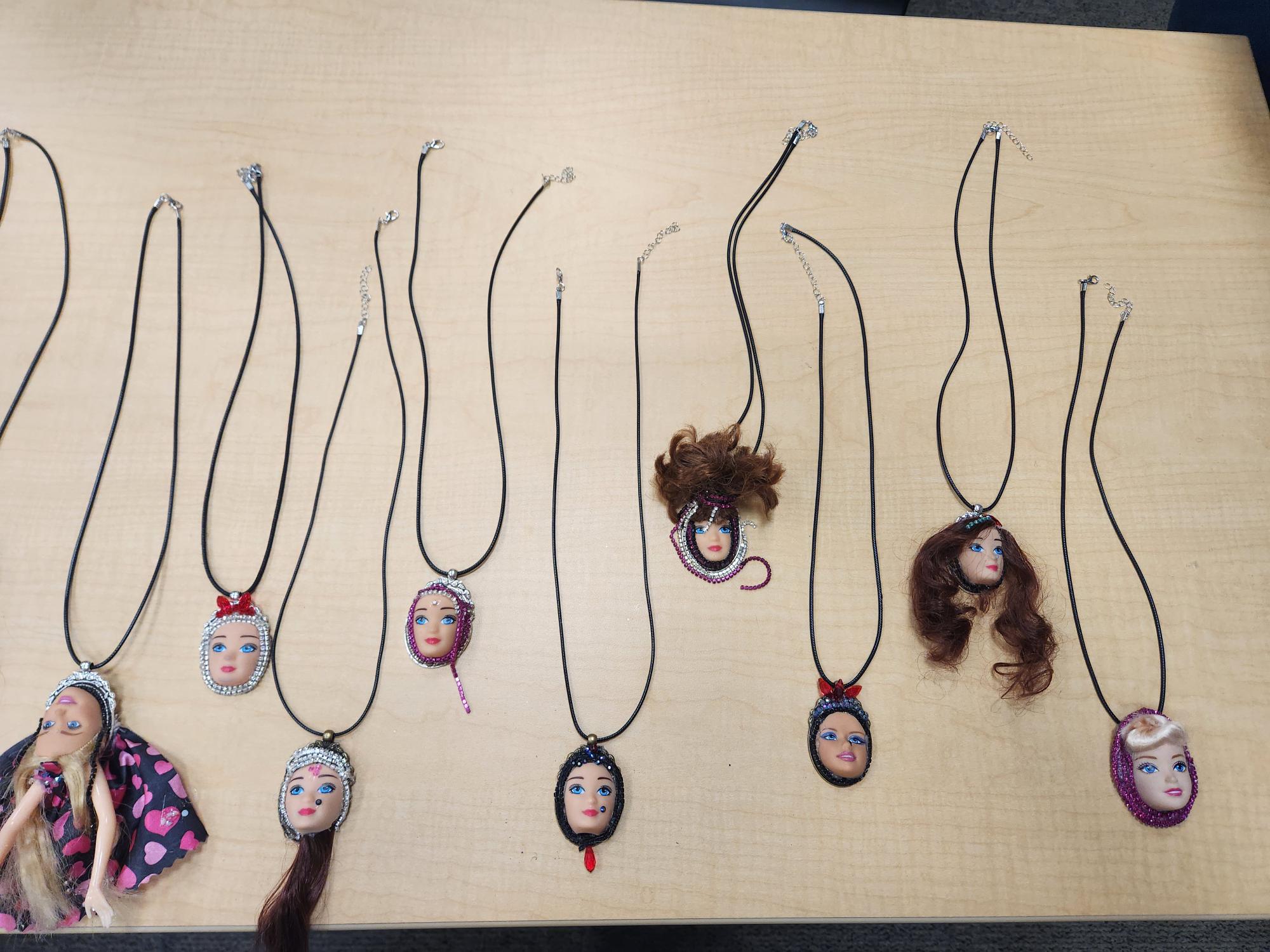 Teen Time at the Hampstead Branch Library: Creepy Head Necklace